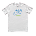 Wolf - White Cotton T-shirt by Embargo Wear