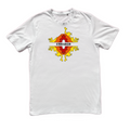 "Sun" White Cotton T-shirt by Embargo Wear